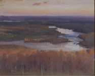 Jarnefelt Eero Nicolai Autumn Landscape with a River - Hermitage